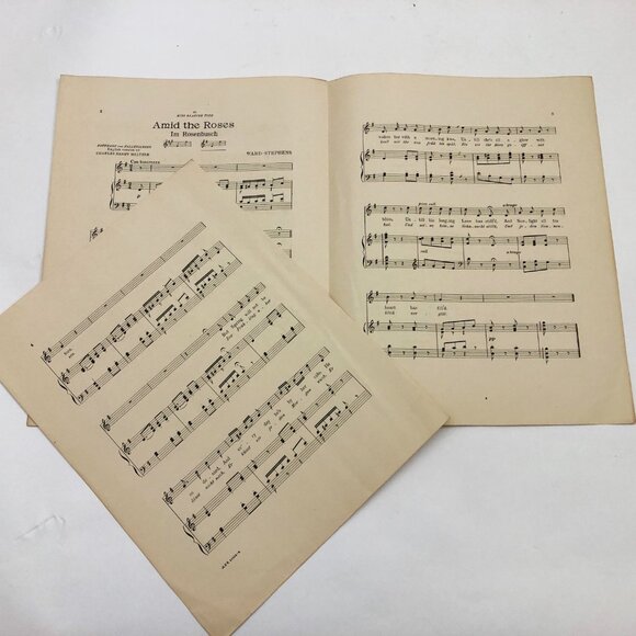 Ward Stephens Songs Amid The Roses 1913 Vintage Music - Picture 3 of 4